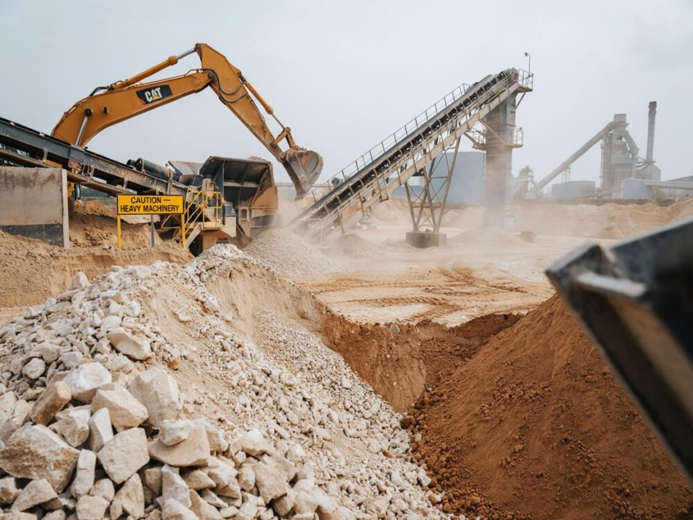 zestalony cement w proszku